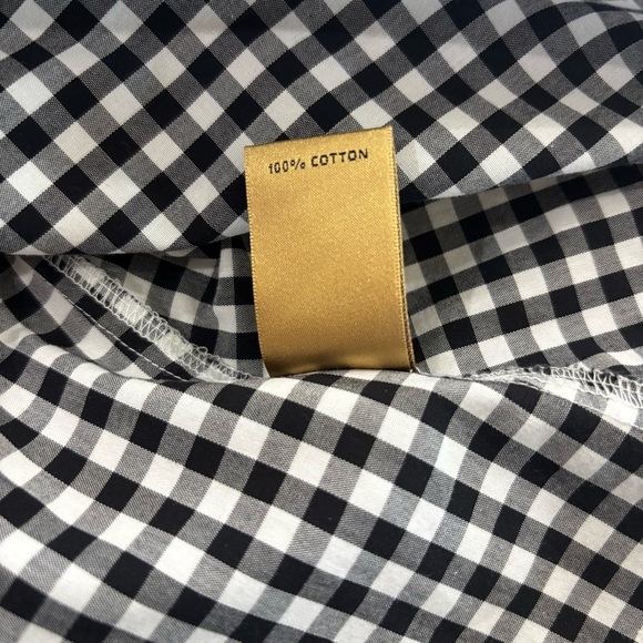 Investments Gold Label Taylor style Black and White Gingham Button Down Shirt - Picture 9 of 9